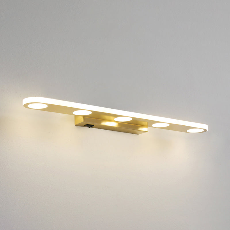 Stile semplice moderno tutta la luce di vanità per vanità in rame lampade per vanità a LED per bagno con doccia