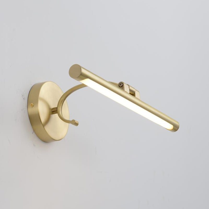 Lampada vanità vanità in rame in stile nordico con tonalità acrilica per camera da letto
