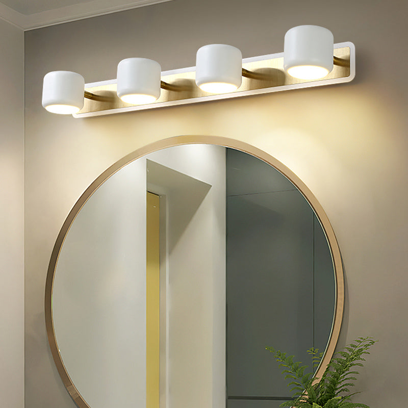 Nordic Style Vanity Light Cylinder Shape Vanity Lamp with Aluminum Shade for Bedroom