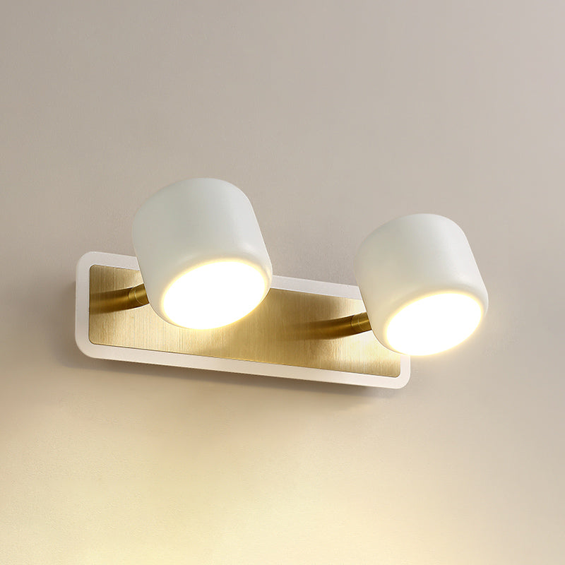 Nordic Style Vanity Light Cylinder Shape Vanity Lamp with Aluminum Shade for Bedroom