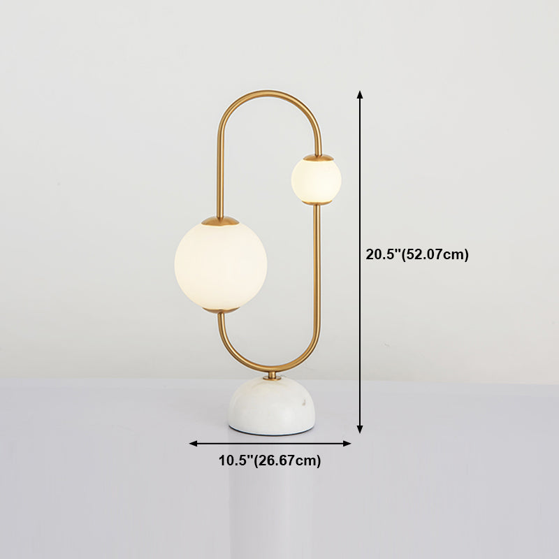 Contemporary Style Geometric Night Table Lamps Metal 1-Light Table Lamp