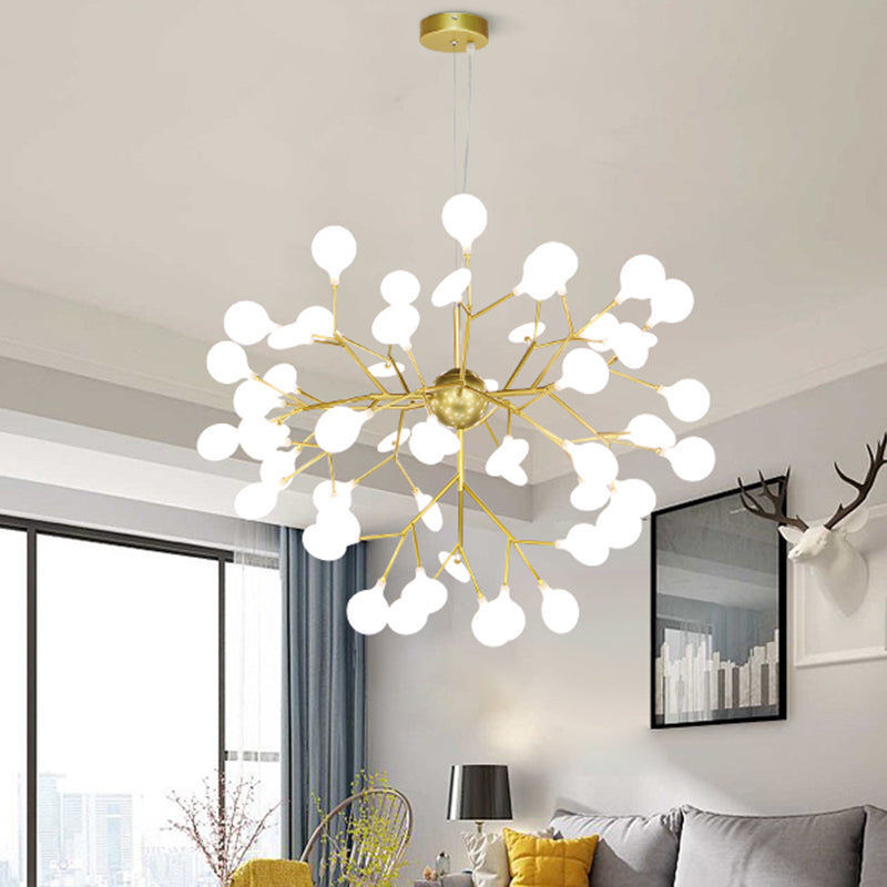 Metal Unique Shape Chandelier Light Modern Style Multi Light Hanging Lamp for Bedroom