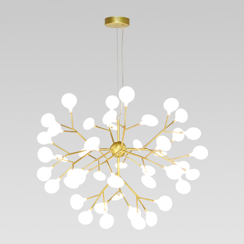 Metal Unique Shape Chandelier Light Modern Style Multi Light Hanging Lamp for Bedroom