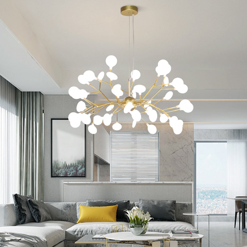 Metal Unique Shape Chandelier Light Modern Style Multi Light Hanging Lamp for Bedroom