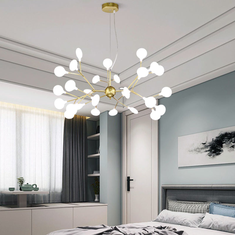 Metal Unique Shape Chandelier Light Modern Style Multi Light Hanging Lamp for Bedroom