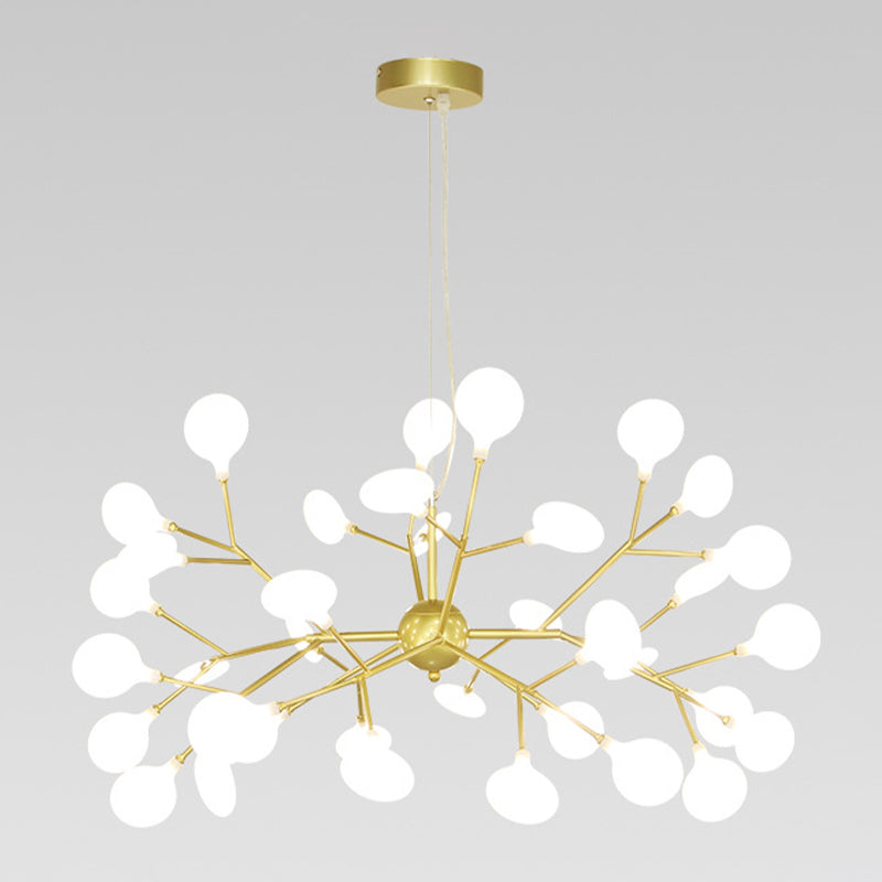 Metal Unique Shape Chandelier Light Modern Style Multi Light Hanging Lamp for Bedroom