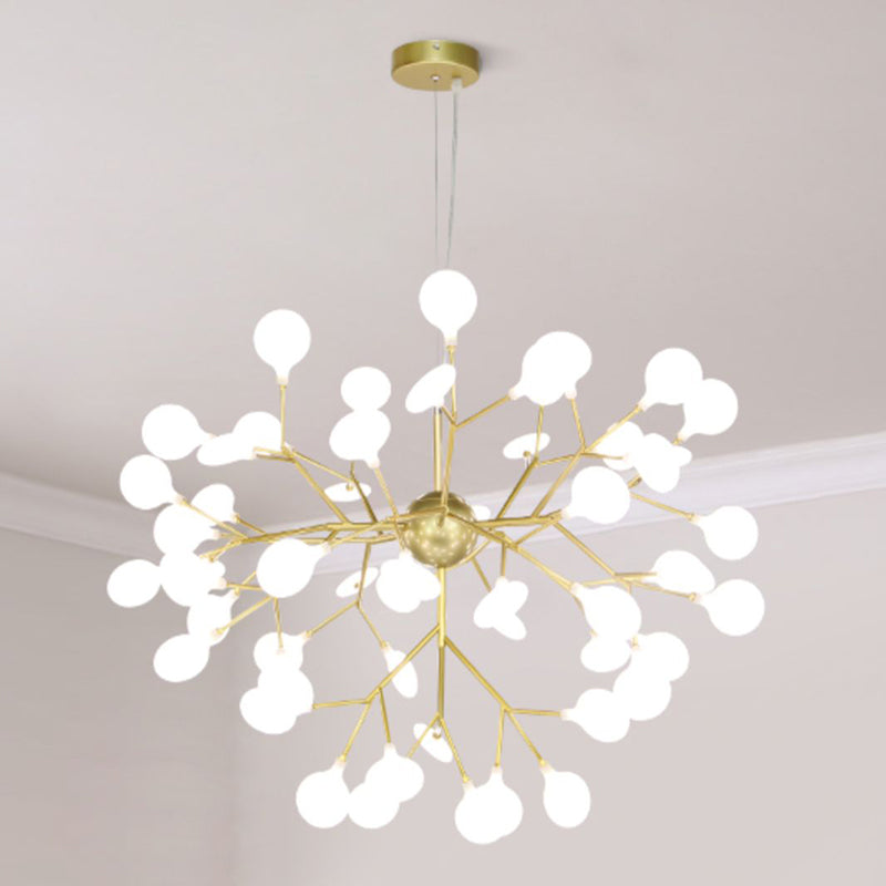 Metal Unique Shape Chandelier Light Modern Style Multi Light Hanging Lamp for Bedroom