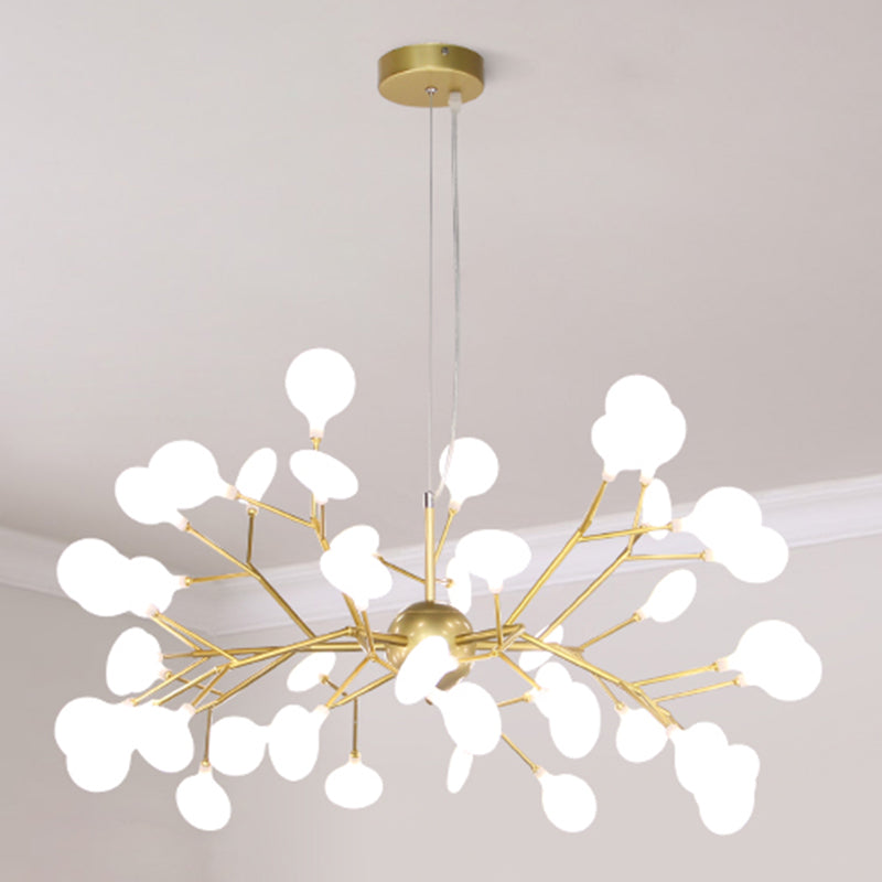 Metal Unique Shape Chandelier Light Modern Style Multi Light Hanging Lamp for Bedroom