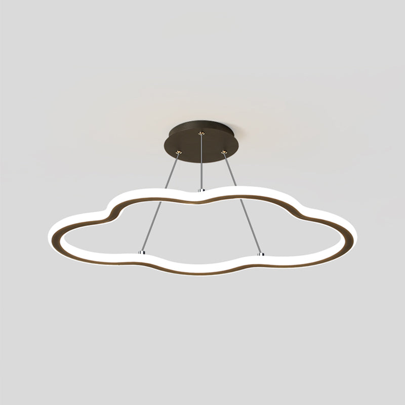 Wolkenform Metall Anhänger Leuchte Moderne Stil 1 Licht hängend Licht in Schwarz