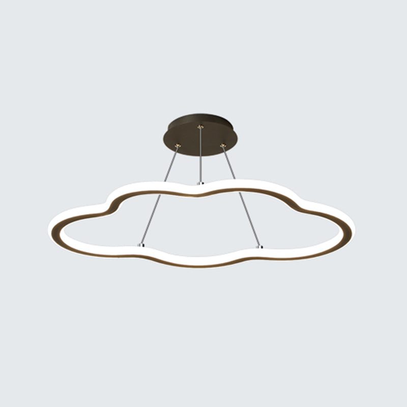 Wolkenform Metall Anhänger Leuchte Moderne Stil 1 Licht hängend Licht in Schwarz