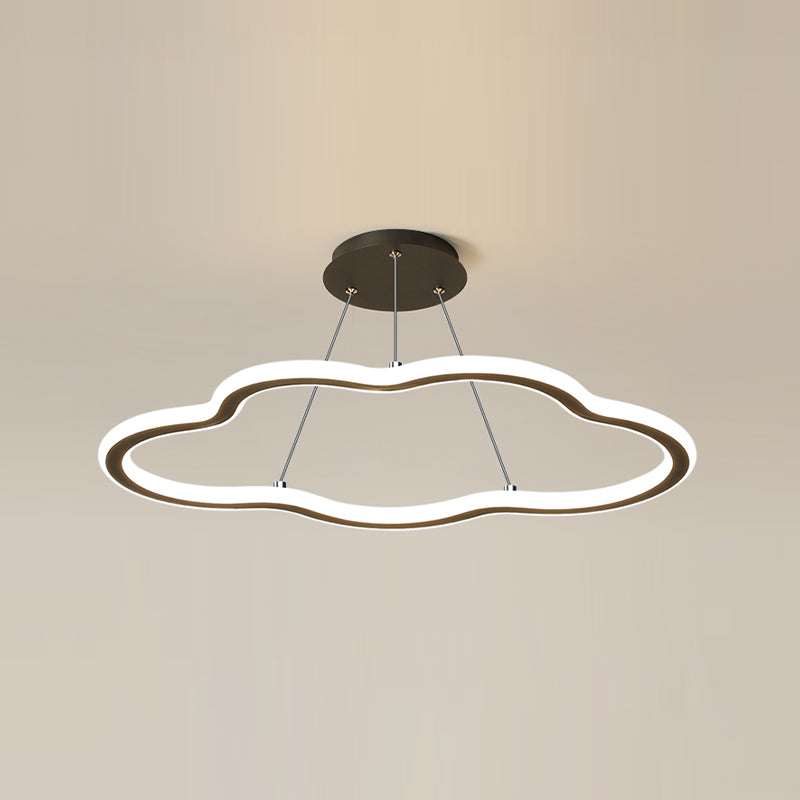 Wolkenform Metall Anhänger Leuchte Moderne Stil 1 Licht hängend Licht in Schwarz