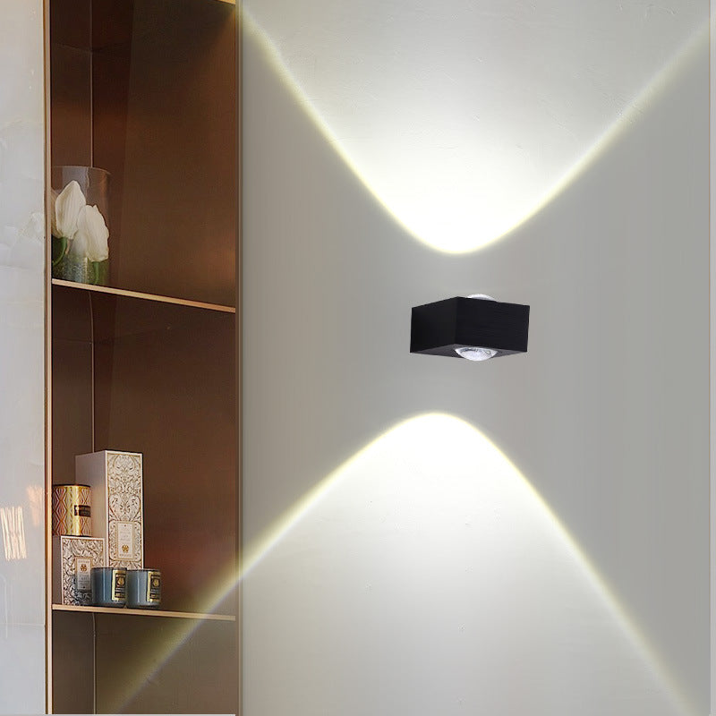 Multi -Lichter quadratische Wandleuchten moderner Metallwandmontagelampen im modernen Stil