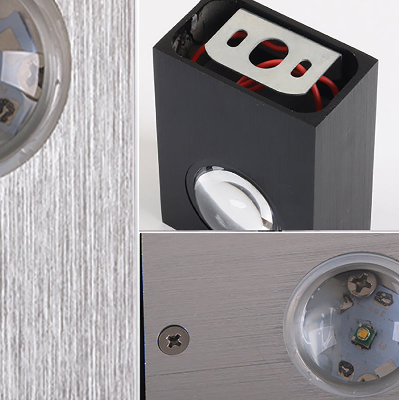 Multi -Lichter quadratische Wandleuchten moderner Metallwandmontagelampen im modernen Stil