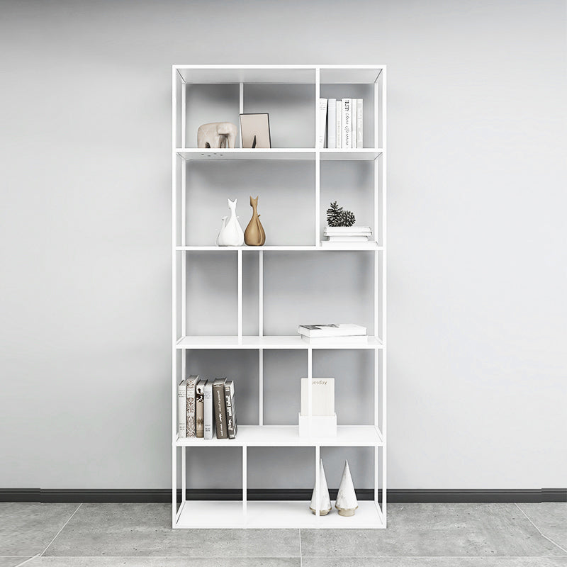 Metal Industrial Etagere Bookshelf Iron Iron Open Vertical Bookshelf for Office