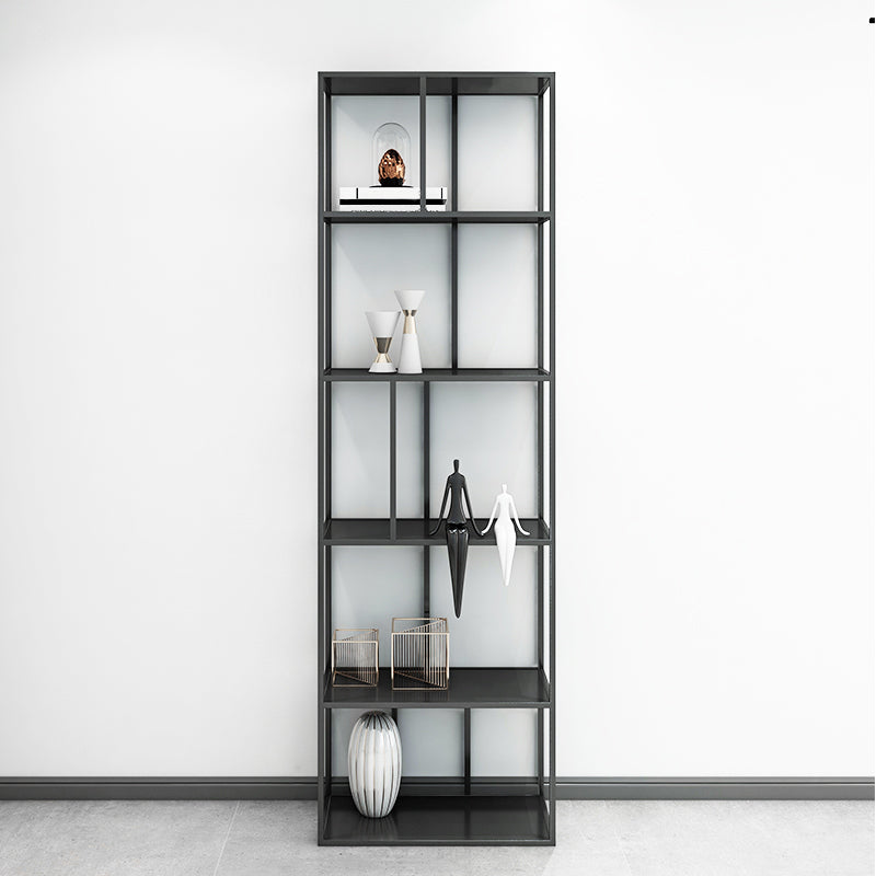 Metal Industrial Etagere Bookshelf Iron Iron Open Vertical Bookshelf for Office