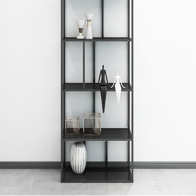 Metal Industrial Etagere Bookshelf Iron Iron Open Vertical Bookshelf for Office