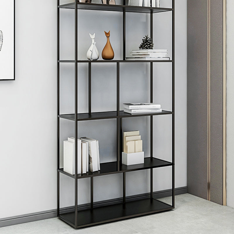 Metal Industrial Etagere Bookshelf Iron Iron Open Vertical Bookshelf for Office