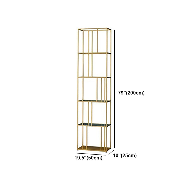 Metal Industrial Etagere Bookshelf Iron Iron Open Vertical Bookshelf for Office