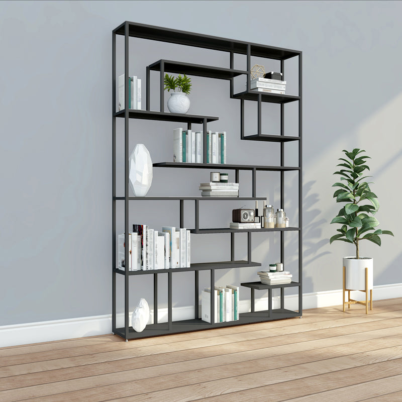 Industrial Metal Etagere Bookshelf Open Iron Bookshelf for Home Office
