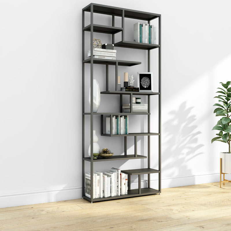 Industrial Metal Etagere Bookshelf Open Iron Bookshelf for Home Office
