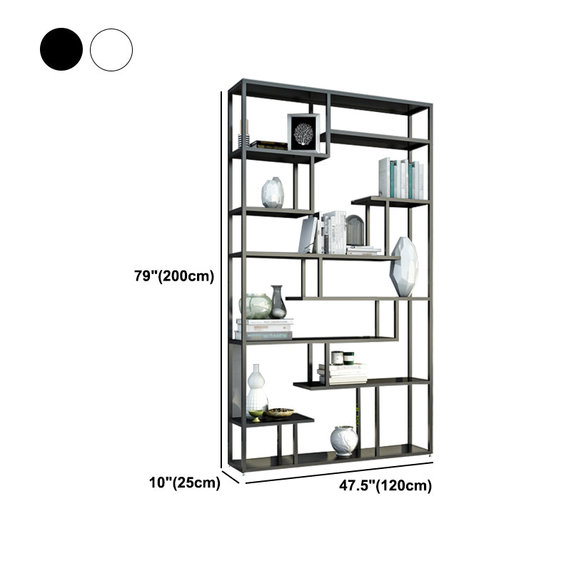 Industrial Metal Etagere Bookshelf Open Iron Bookshelf for Home Office