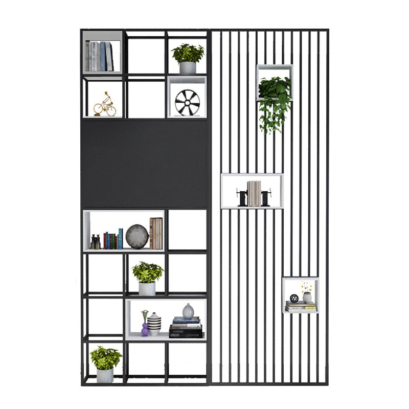 Open Back Bookshelf Industrial Style Solid Wood Bookcase for Home Office