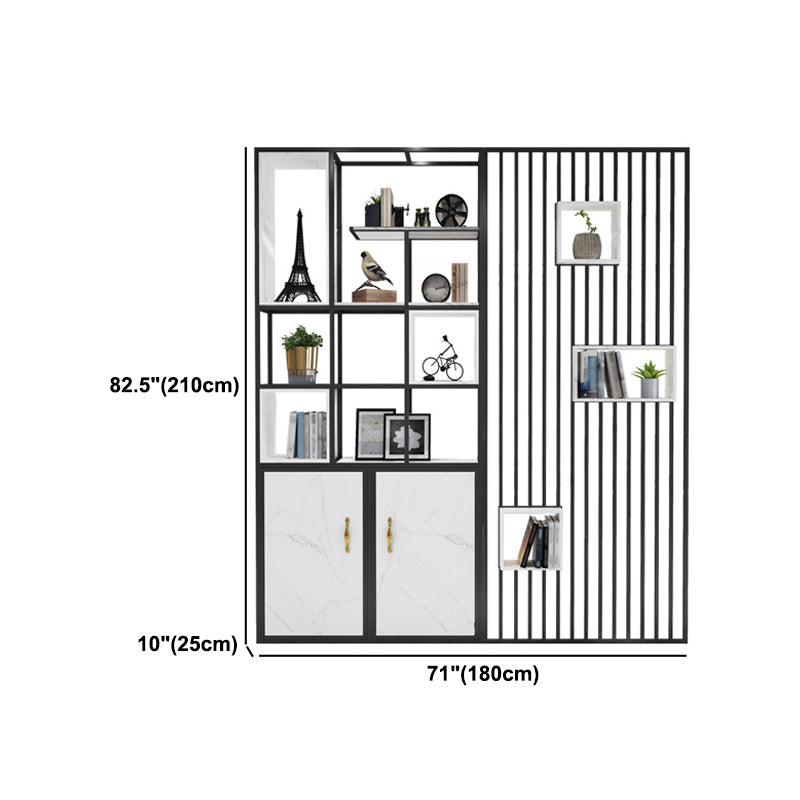 Open Back Bookshelf Industrial Style Solid Wood Bookcase for Home Office