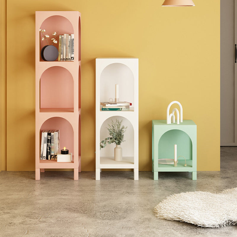 Metal Closed Back Bookshelf Scandinavian Style Bookcase for Home Office