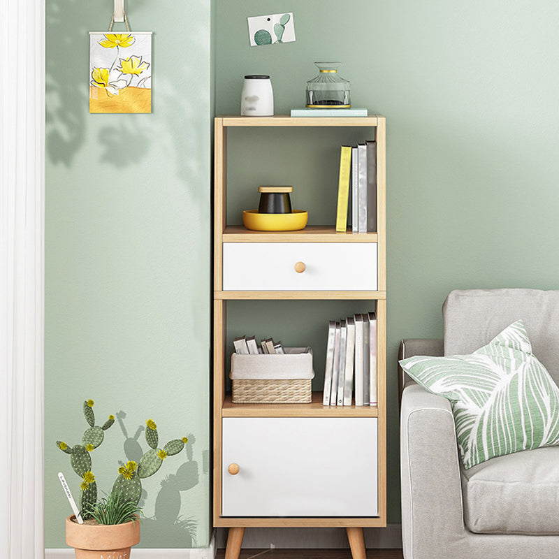 Libreria standard in legno fabbricato scandinavo libreria aperta verticale con porta