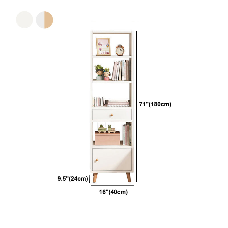 Libreria standard in legno fabbricato scandinavo libreria aperta verticale con porta