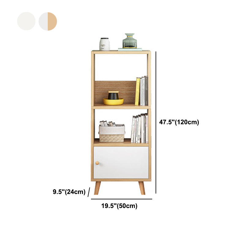 Libreria standard in legno fabbricato scandinavo libreria aperta verticale con porta