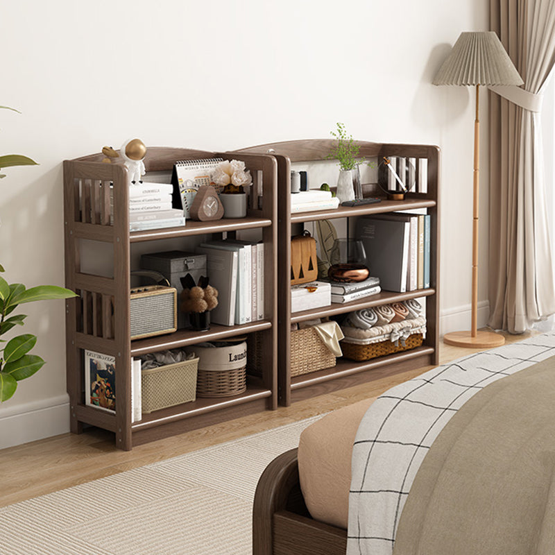 Wood Vertical Bookcase Contemporary Open Back Bookcase for Home Office