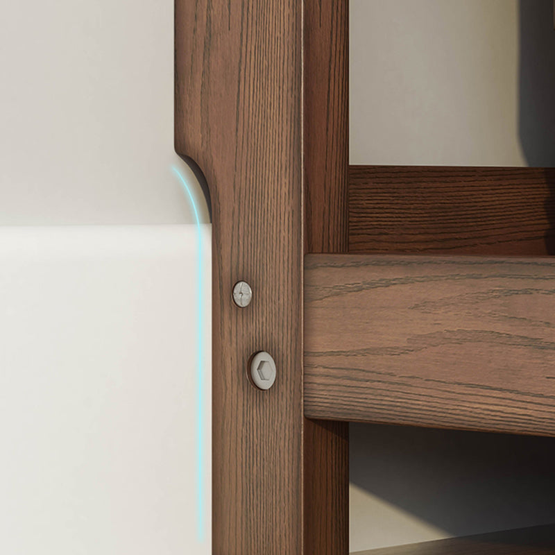 Wood Vertical Bookcase Contemporary Open Back Bookcase for Home Office