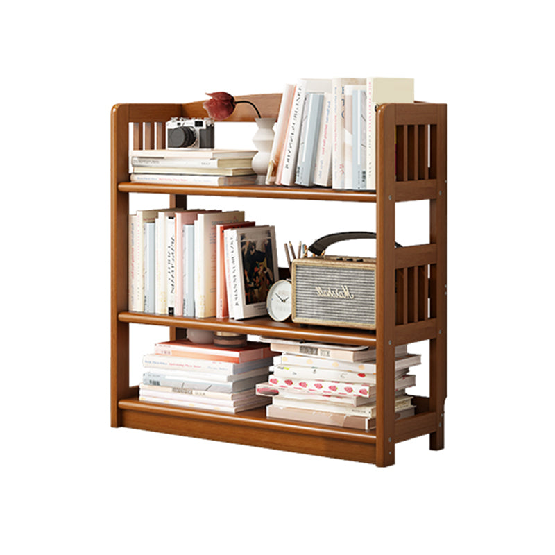 Wood Vertical Bookcase Contemporary Open Back Bookcase for Home Office