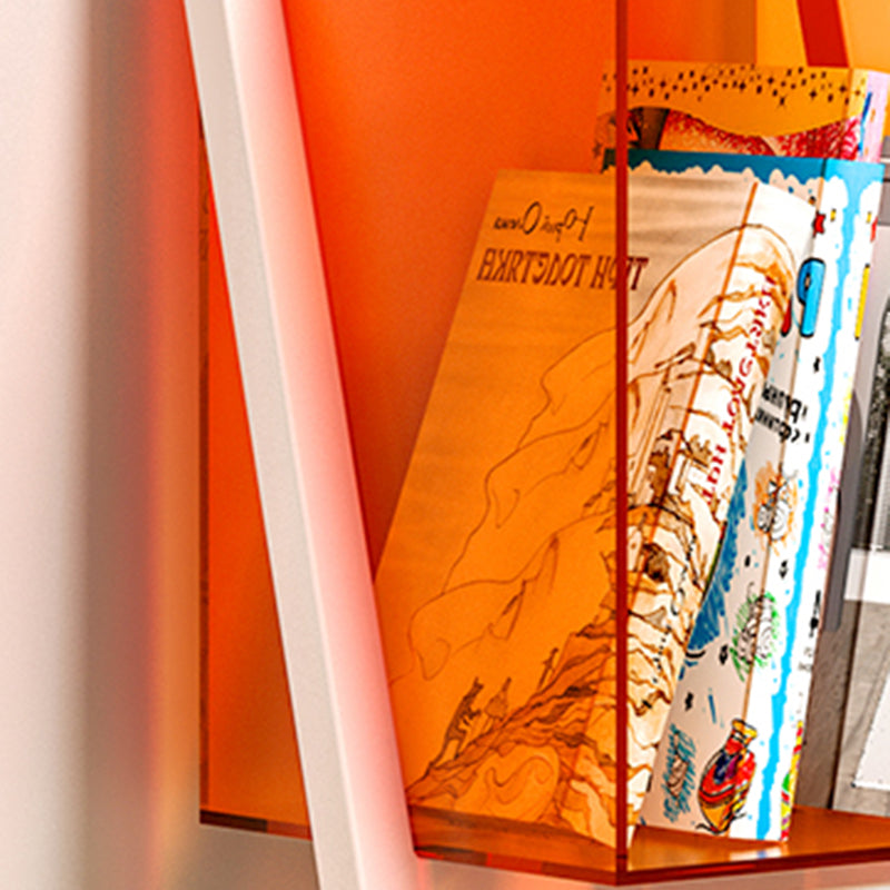 Zeitgenössisches geometrisches Bücherregal Acryl -Bücherregal, 11,8 "L x 9,4" W x 35.4 "H