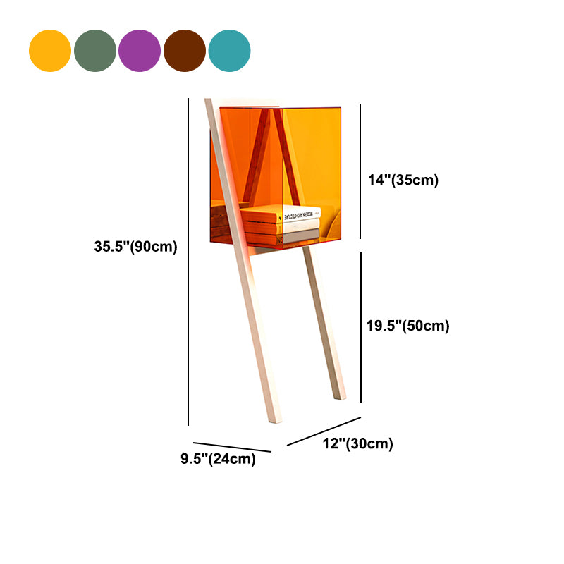 Zeitgenössisches geometrisches Bücherregal Acryl -Bücherregal, 11,8 "L x 9,4" W x 35.4 "H