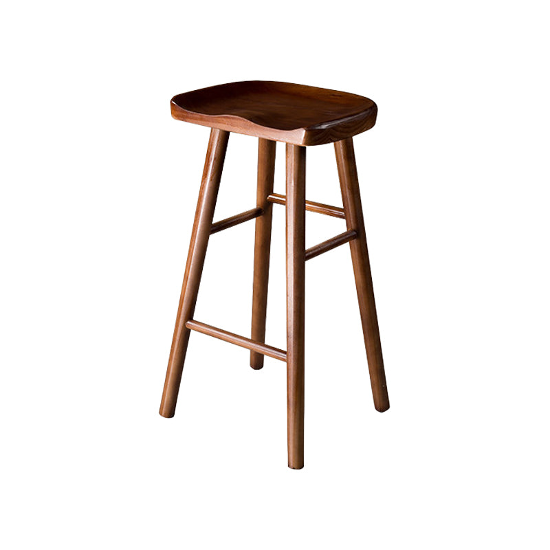 Contemporary Pine Solid Wood Bar Stool Footrest Bristol Stool