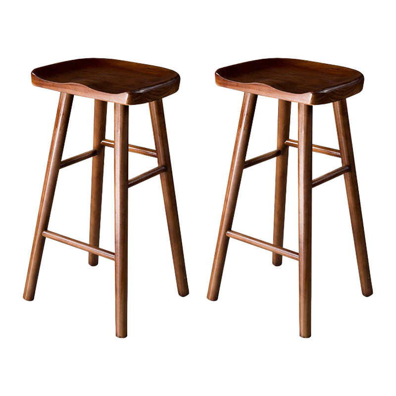 Contemporary Pine Solid Wood Bar Stool Footrest Bristol Stool