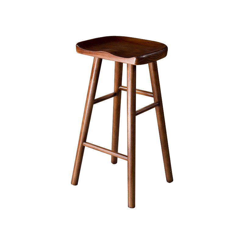 Contemporary Pine Solid Wood Bar Stool Footrest Bristol Stool