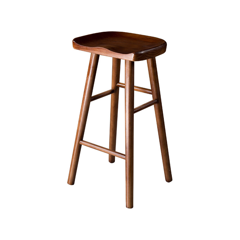 Contemporary Pine Solid Wood Bar Stool Footrest Bristol Stool