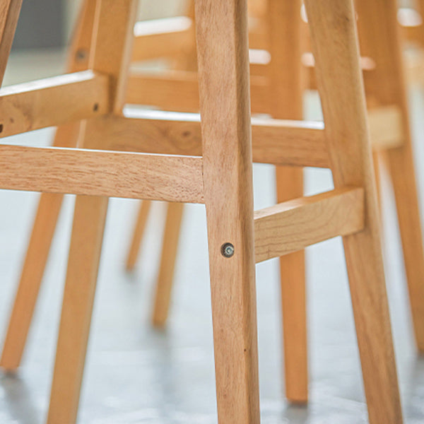 Contemporary 29-inch Upholstered Barstool Rubberwood Footrest Home Stool