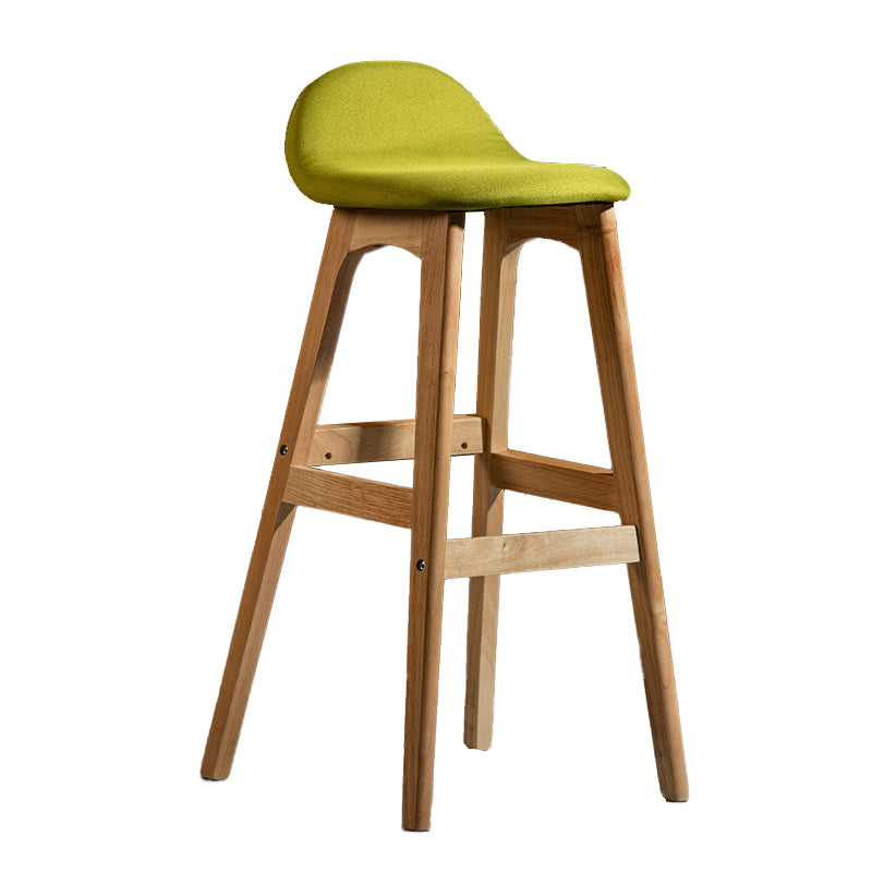 Contemporary 29-inch Upholstered Barstool Rubberwood Footrest Home Stool