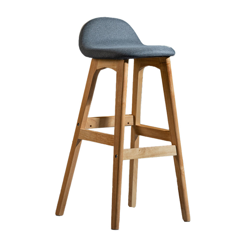 Contemporary 29-inch Upholstered Barstool Rubberwood Footrest Home Stool