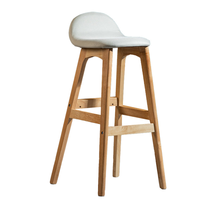 Contemporary 29-inch Upholstered Barstool Rubberwood Footrest Home Stool