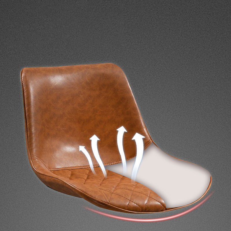 Industrial Bar and Counter Stool Adjustable Height Stool with Pedestal Base in Black