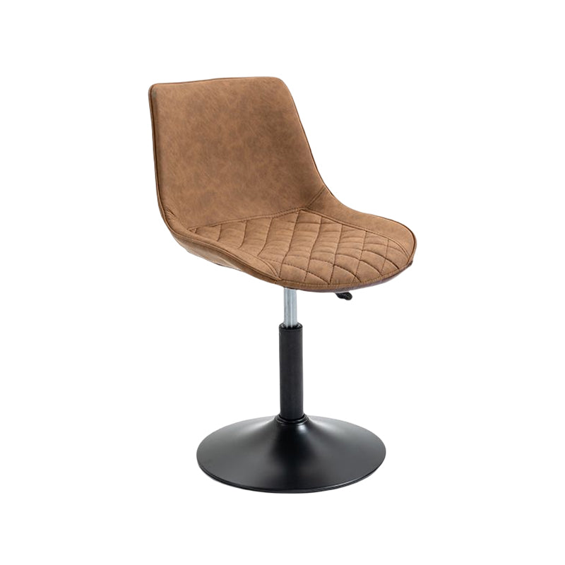 Industrial Bar and Counter Stool Adjustable Height Stool with Pedestal Base in Black