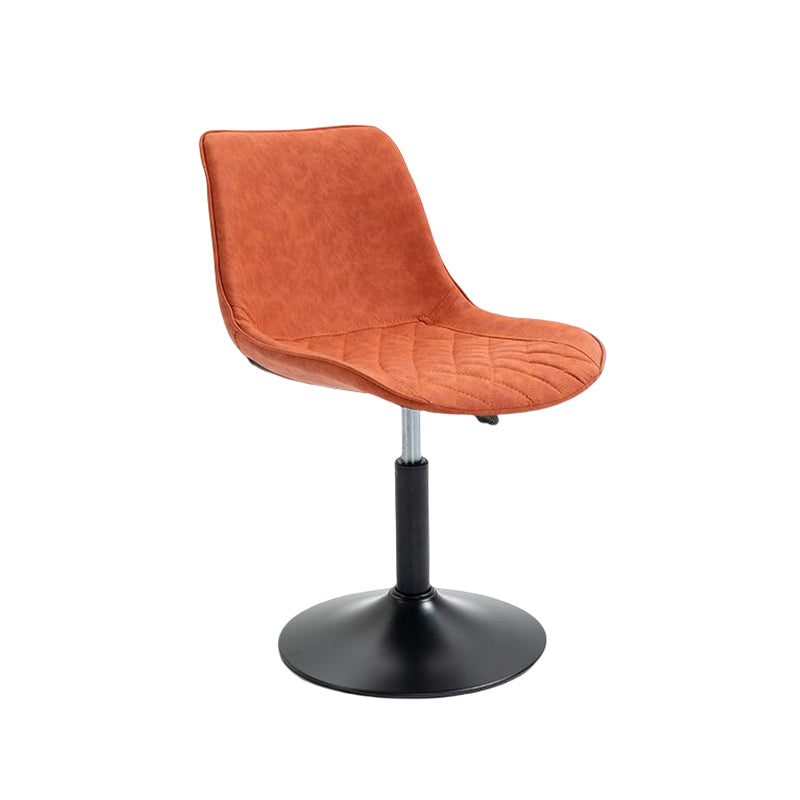 Industrial Bar and Counter Stool Adjustable Height Stool with Pedestal Base in Black