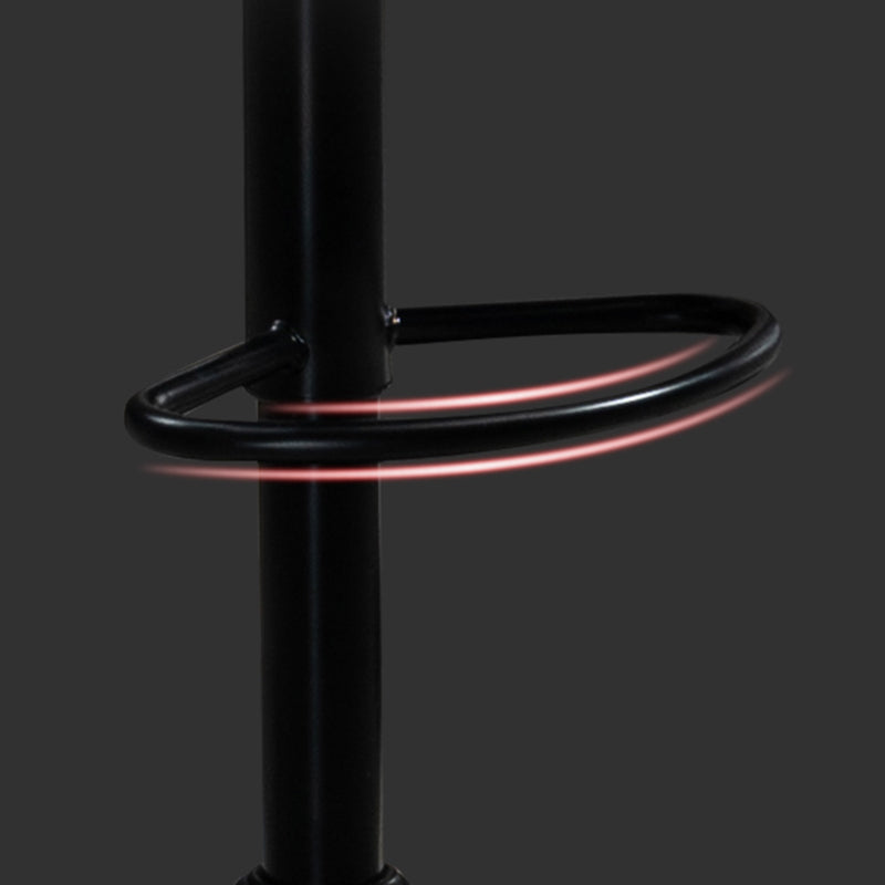 Industrial Bar and Counter Stool Adjustable Height Stool with Pedestal Base in Black