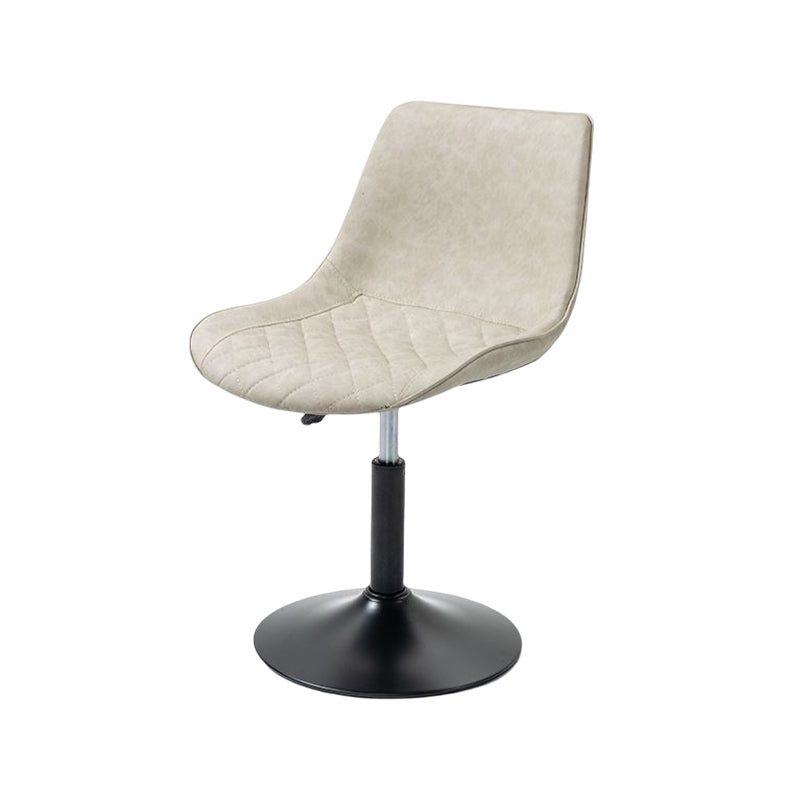 Industrial Bar and Counter Stool Adjustable Height Stool with Pedestal Base in Black