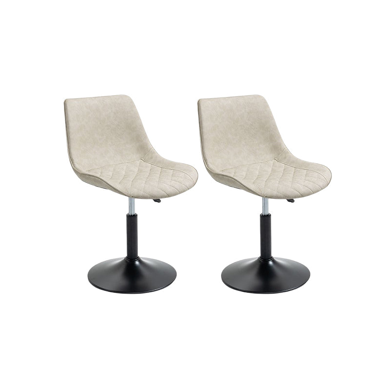 Industrial Bar and Counter Stool Adjustable Height Stool with Pedestal Base in Black